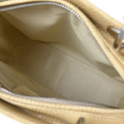 Christian Dior * Beige Lizard Lady Dior Cannage 2way Handbag