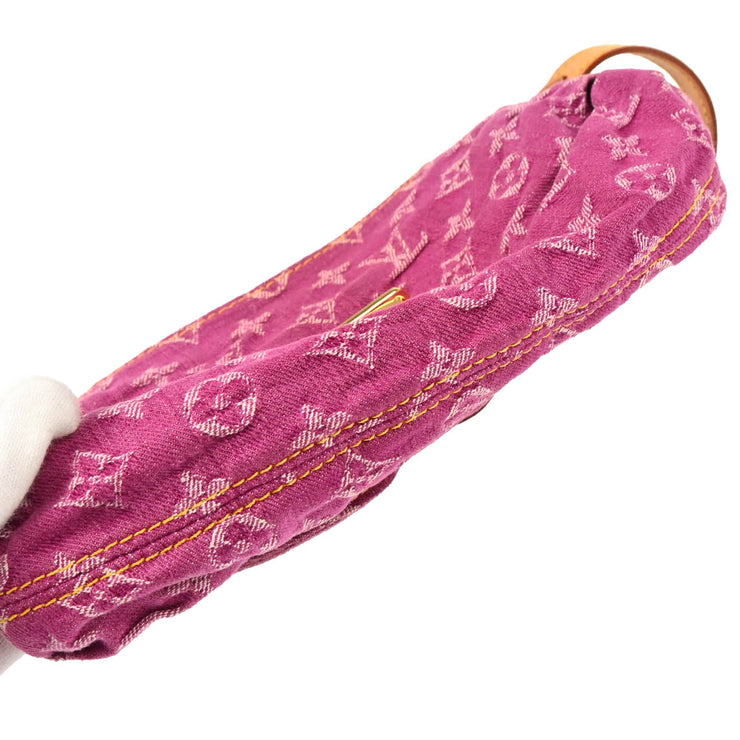Louis Vuitton Pink Monogram Denim Mini Pleaty Handbag M95216