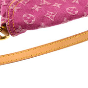 Louis Vuitton Pink Monogram Denim Mini Pleaty Handbag M95216