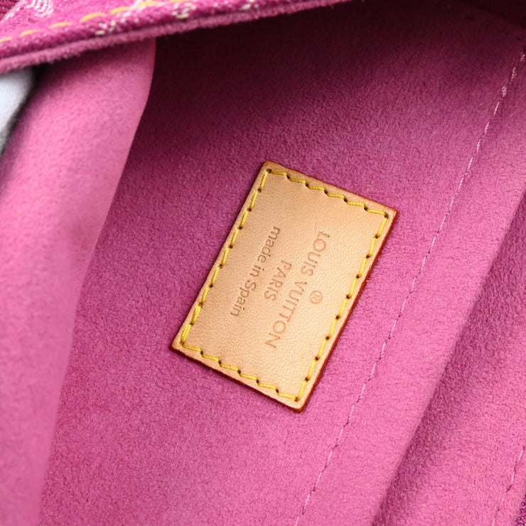 Louis Vuitton Pink Monogram Denim Mini Pleaty Handbag M95216