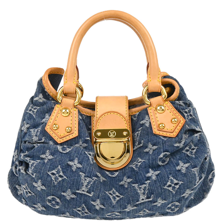 Louis Vuitton Blue Monogram Denim Pleaty Handbag M95020