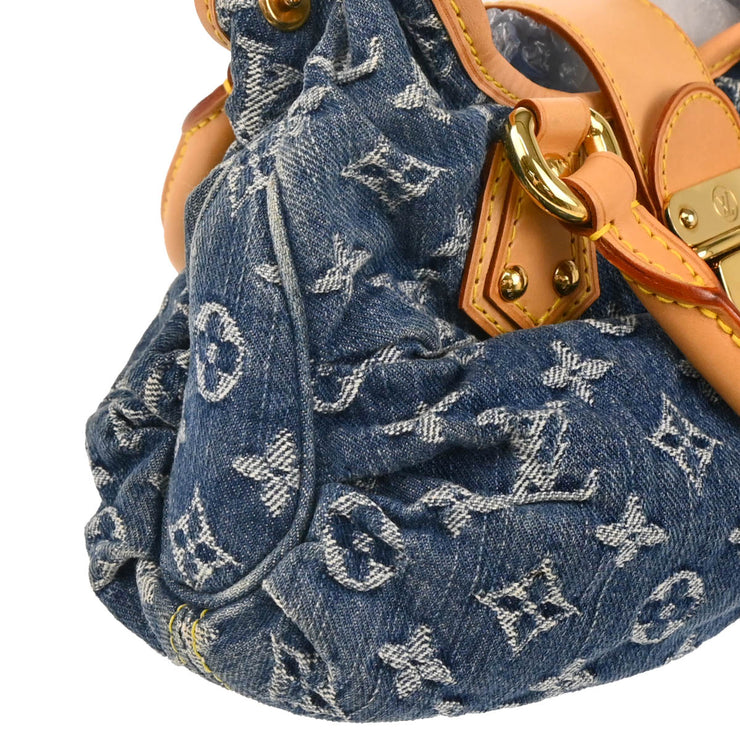 Louis Vuitton Blue Monogram Denim Pleaty Handbag M95020