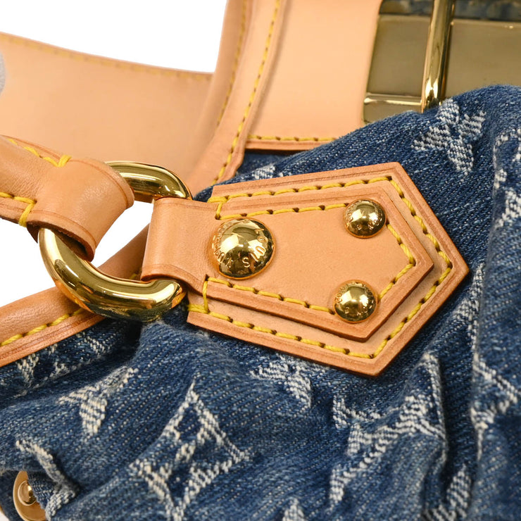 Louis Vuitton Blue Monogram Denim Pleaty Handbag M95020