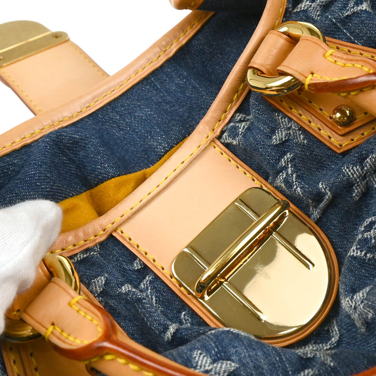 Louis Vuitton Blue Monogram Denim Pleaty Handbag M95020