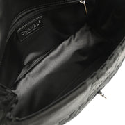 Chanel Black Velvet Single Flap Shoulder Bag