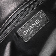 Chanel Black Velvet Single Flap Shoulder Bag