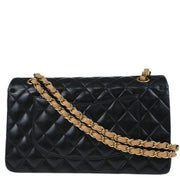 Chanel Black Lambskin Medium Classic Double Flap Shoulder Bag