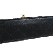 Chanel Black Lambskin Medium Classic Double Flap Shoulder Bag