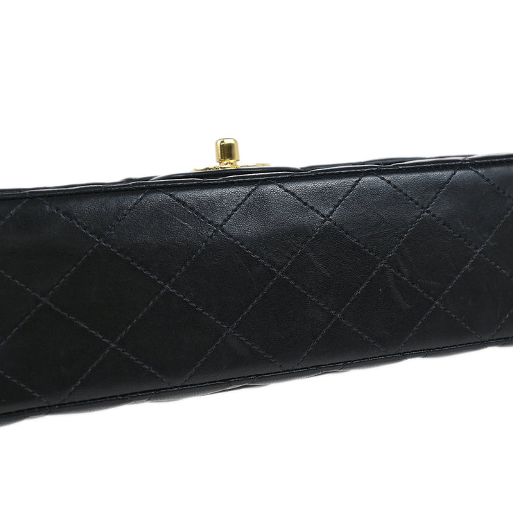 Chanel Black Lambskin Medium Classic Double Flap Shoulder Bag