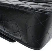 Chanel Black Lambskin Medium Classic Double Flap Shoulder Bag