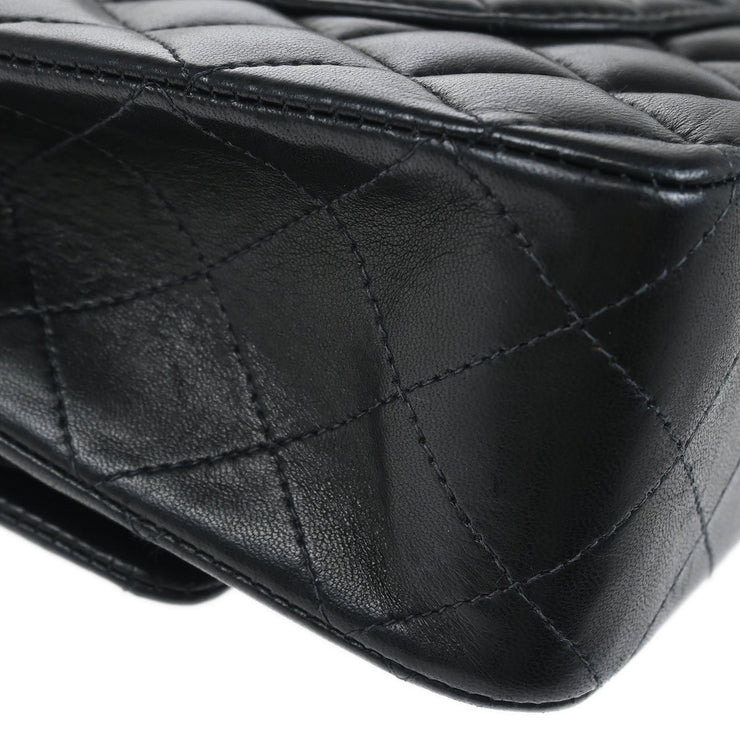 Chanel Black Lambskin Medium Classic Double Flap Shoulder Bag