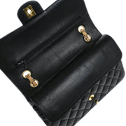 Chanel Black Lambskin Medium Classic Double Flap Shoulder Bag