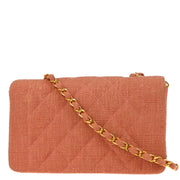 Chanel Pink Linen Small Diana Shoulder Bag