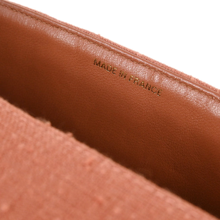 Chanel Pink Linen Small Diana Shoulder Bag
