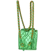 Chanel Green Lambskin Duma Backpack Small