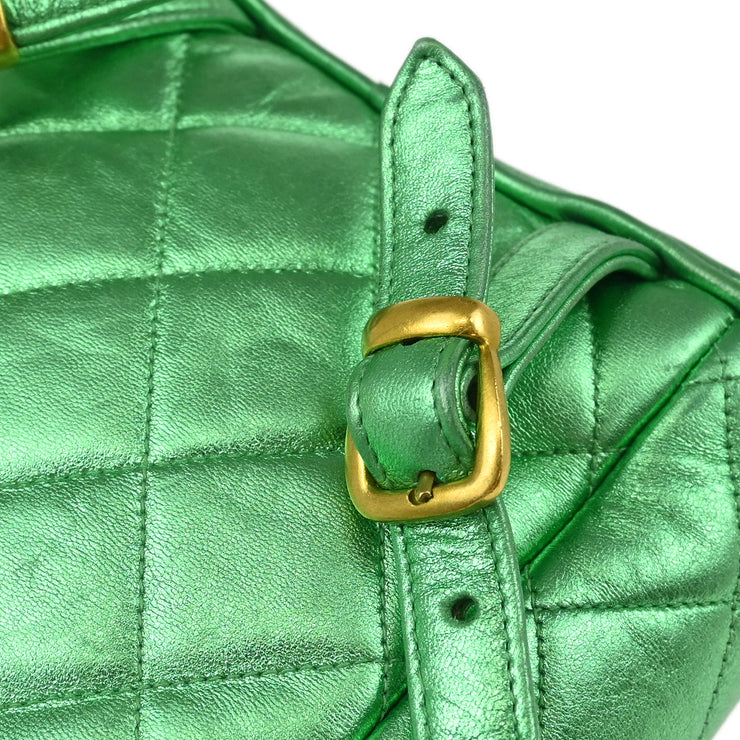 Chanel Green Lambskin Duma Backpack Small