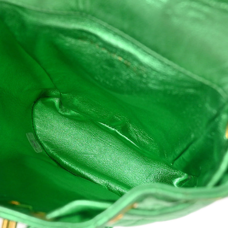 Chanel Green Lambskin Duma Backpack Small