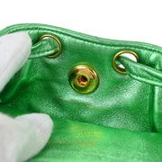 Chanel Green Lambskin Duma Backpack Small