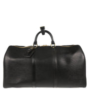 Louis Vuitton Black Epi Keepall 50 Travel Handbag M42962