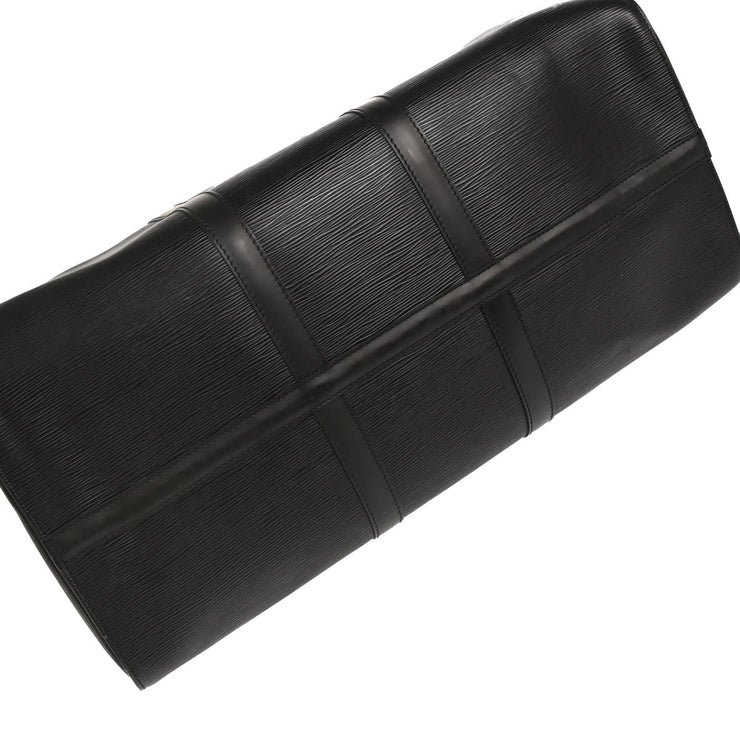 Louis Vuitton Black Epi Keepall 50 Travel Handbag M42962