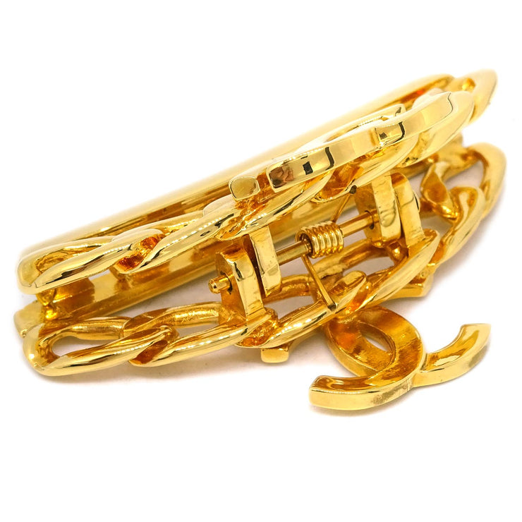 Chanel Hair Clip Barrette Gold 98P