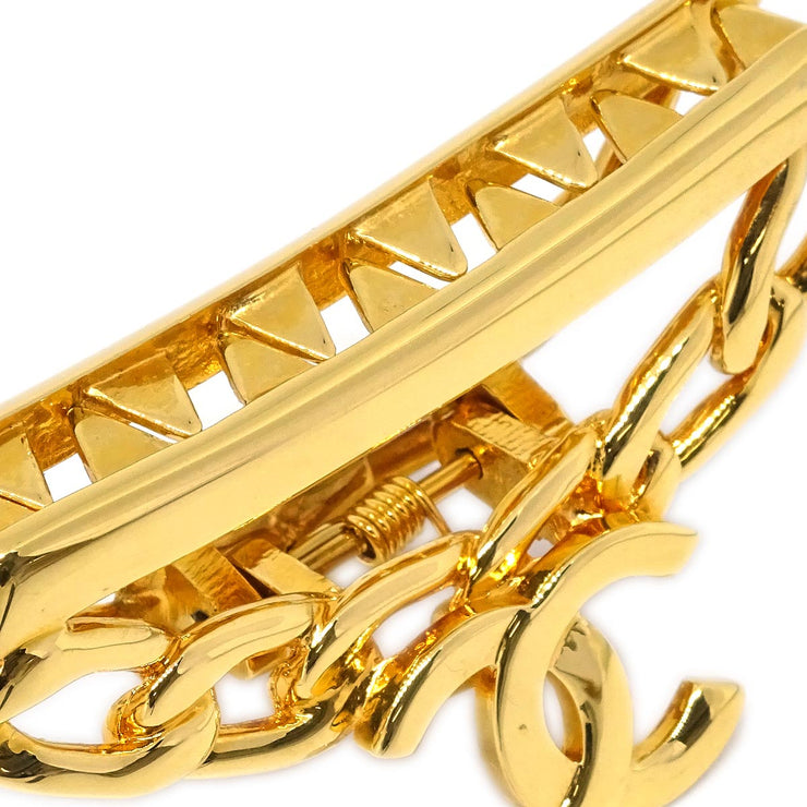 Chanel Hair Clip Barrette Gold 98P