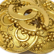 Chanel Clover Earrings Clip-On Gold 96A