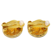 Chanel Button Earrings Clip-On Gold