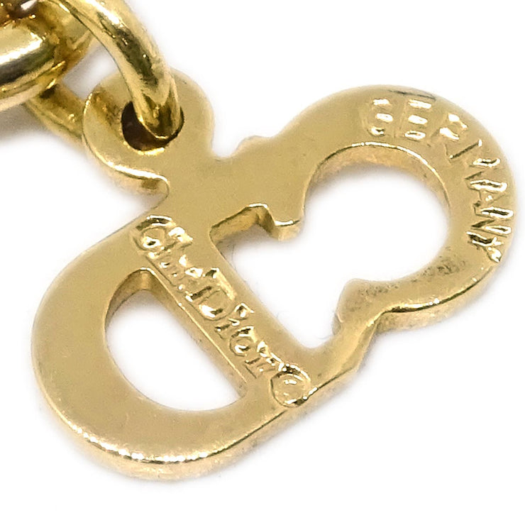 Christian Dior Necklace Pendant Gold Rhinestone