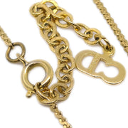 Christian Dior Necklace Pendant Gold Rhinestone