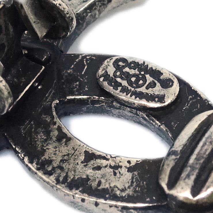Chanel CC Earrings Clip-On Silver 03P