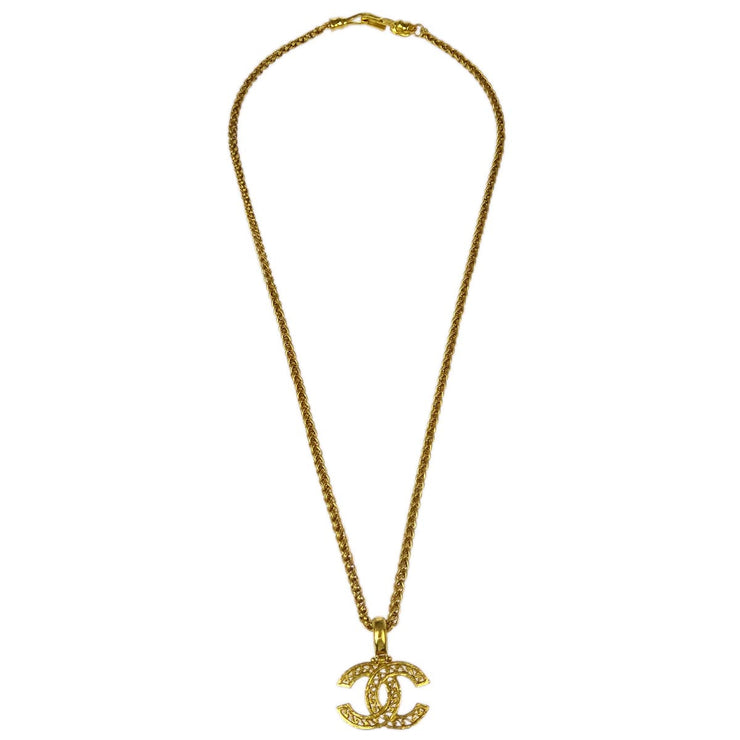 Chanel Gold CC Chain Pendant Necklace 95A