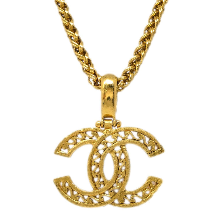 Chanel Gold CC Chain Pendant Necklace 95A