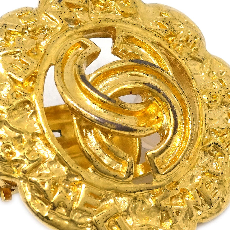 Chanel Rhombus Earrings Clip-On Gold 95A