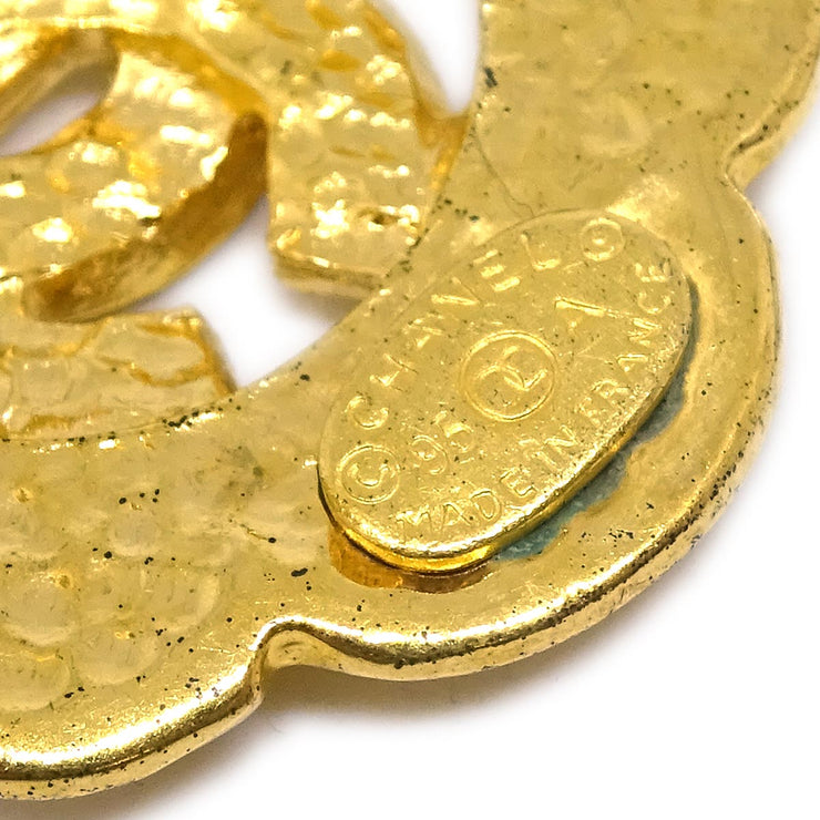 Chanel Rhombus Earrings Clip-On Gold 95A