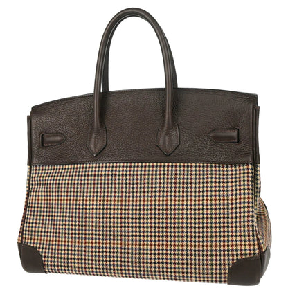 Hermes 2007 Ebene Lainage Taurillon Clemence Birkin 35 Handbag