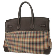 Hermes Ebene Lainage Taurillon Clemence Birkin 35 Handbag
