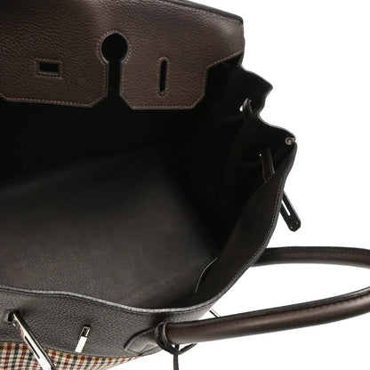 Hermes 2007 Ebene Lainage Taurillon Clemence Birkin 35 Handbag