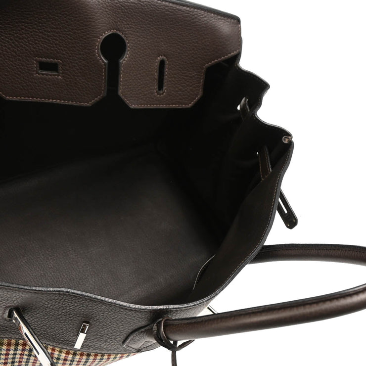 Hermes Ebene Lainage Taurillon Clemence Birkin 35 Handbag