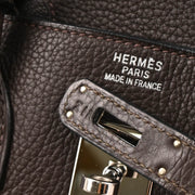 Hermes Ebene Lainage Taurillon Clemence Birkin 35 Handbag