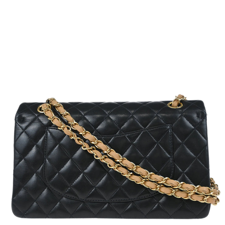 Chanel Black Lambskin Medium Classic Double Flap Shoulder Bag