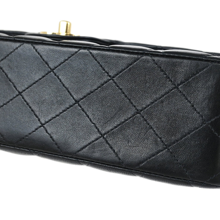 Chanel Black Lambskin Medium Classic Double Flap Shoulder Bag