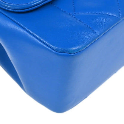 Chanel 1989-1991 Blue Lambskin Shoulder Bag