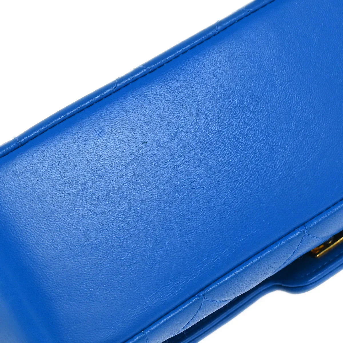 Chanel 1989-1991 Blue Lambskin Shoulder Bag