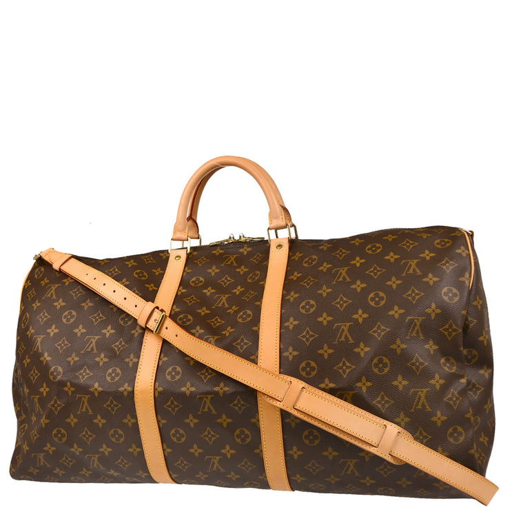 Louis Vuitton Monogram Keepall Bandouliere 60 2way Shoulder Duffle Bag M41412