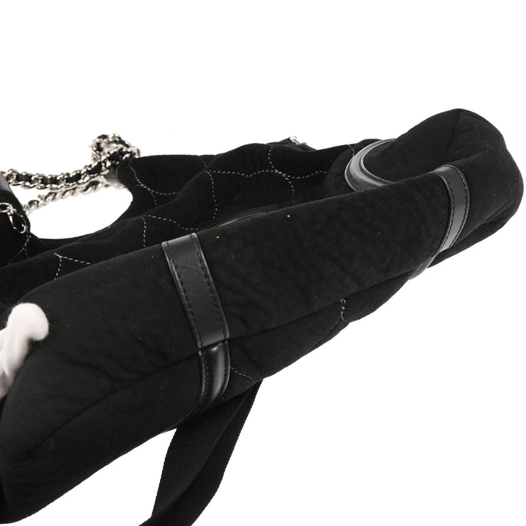 Chanel Black Wool 2way Shoulder Handbag