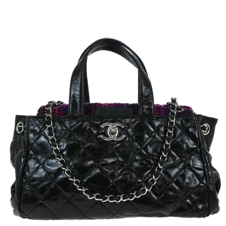 Chanel Black Lambskin Portobello 2way Shoulder Handbag