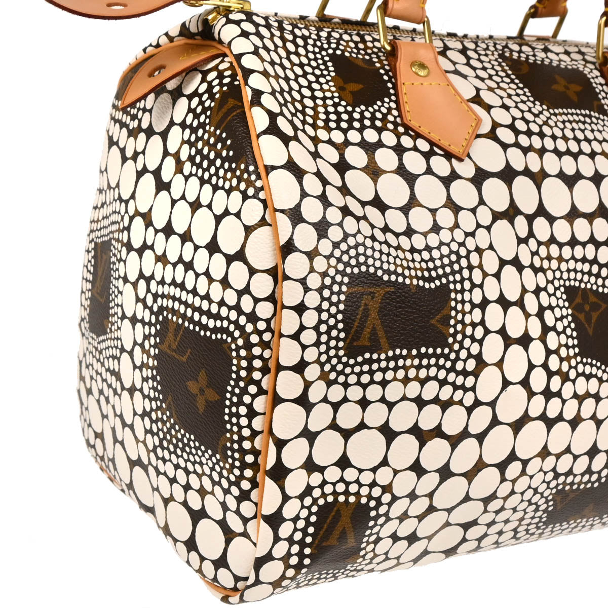 Louis Vuitton Yayoi Kusama 2012 White Monogram Town Speedy 30 Handbag M40690