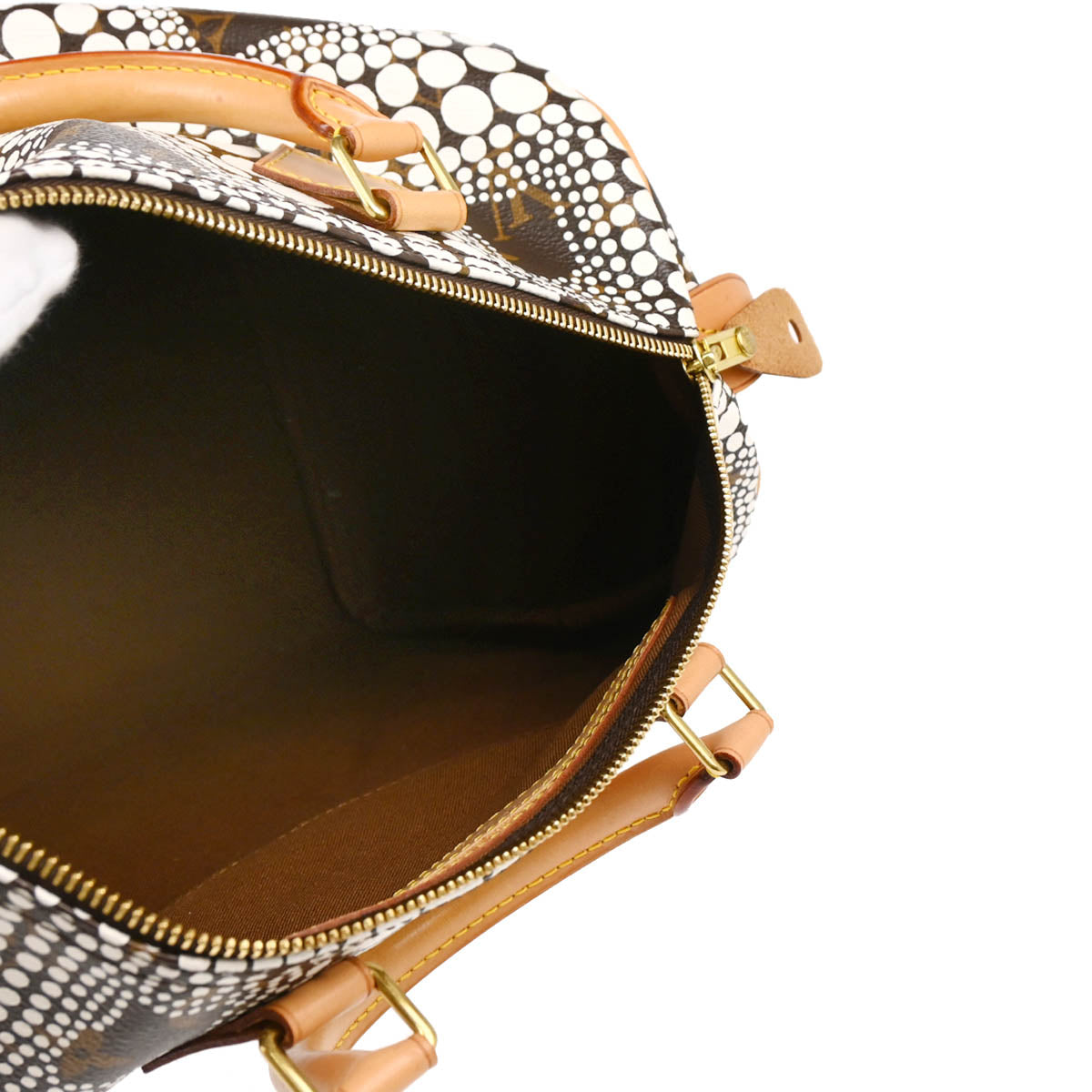 Louis Vuitton Yayoi Kusama 2012 White Monogram Town Speedy 30 Handbag M40690