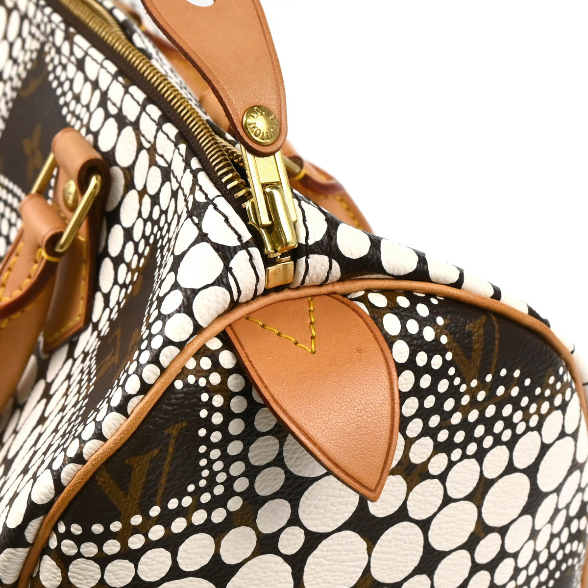 Louis Vuitton Yayoi Kusama 2012 White Monogram Town Speedy 30 Handbag M40690